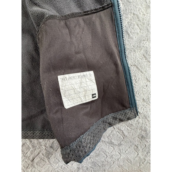 Boys North Face Soft Shell Jacket Size XL (18-20) Black Grayish Blue - Picture 10 of 16